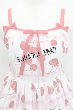 画像3: Angelic Pretty / Charming Cherryジャンパースカート  白Ｘピンク I-26-01-29-027-AP-OP-SA-ZI