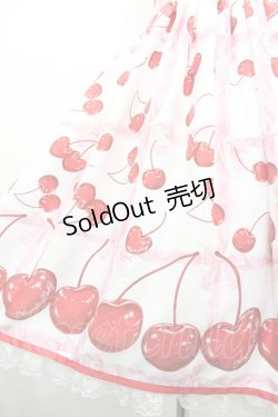 画像4: Angelic Pretty / Charming Cherryジャンパースカート  白Ｘピンク I-26-01-29-027-AP-OP-SA-ZI