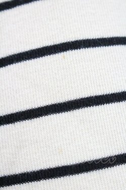 画像4: INGEBORG / ストライプ半袖カーディガン  アイボリー×ブラック I-26-01-31-024-LO-TO-SA-ZI