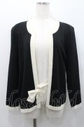 INGEBORG / 縁どりボレロカーディガン  ブラック I-26-01-31-025-LO-TO-SA-ZI