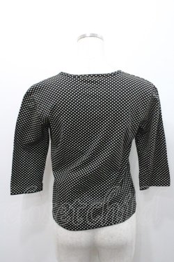 画像2: INGEBORG / 水玉五分袖カットソーカーディガン  ブラック I-26-01-31-026-LO-TO-SA-ZI