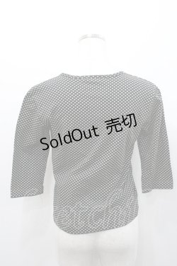 画像2: INGEBORG / 水玉五分袖カットソーカーディガン  ブラック I-26-01-31-026-LO-TO-SA-ZI