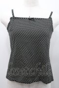 INGEBORG / 水玉キャミソール  ブラック I-26-01-31-027-LO-TO-SA-ZI