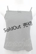 INGEBORG / 水玉キャミソール  ブラック I-26-01-31-027-LO-TO-SA-ZI