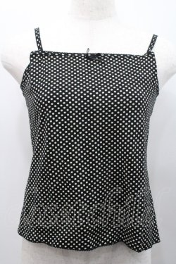 画像1: INGEBORG / 水玉キャミソール  ブラック I-26-01-31-027-LO-TO-SA-ZI