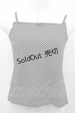 画像1: INGEBORG / 水玉キャミソール  ブラック I-26-01-31-027-LO-TO-SA-ZI
