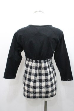 画像2: PINK HOUSE / チェリー柄切替トップス L ブラック I-26-01-31-028-LO-TO-SA-ZI