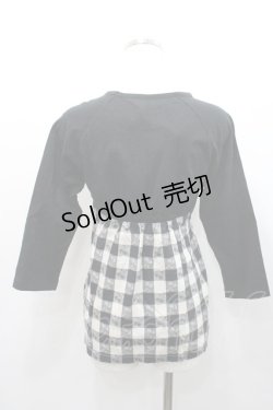 画像2: PINK HOUSE / チェリー柄切替トップス L ブラック I-26-01-31-028-LO-TO-SA-ZI