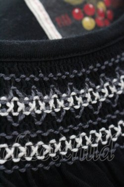 画像4: PINK HOUSE / チェリー柄切替トップス L ブラック I-26-01-31-028-LO-TO-SA-ZI