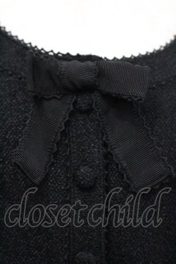 画像3: INGEBORG / 胸元リボン付きカーディガン  ブラック I-26-01-31-032-LO-TO-SA-ZI