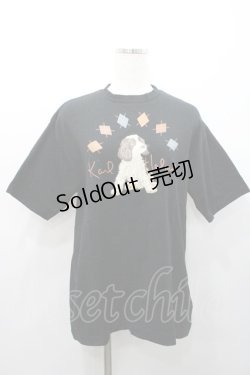 画像1: Karl Helmut / アーガイル&犬pt半袖Tシャツ M ブラック I-26-01-31-033-EL-TS-SA-ZI