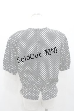 画像2: INGEBORG / 水玉半袖パフスリーブブラウス  ブラック I-26-01-31-035-LO-BL-SA-ZI