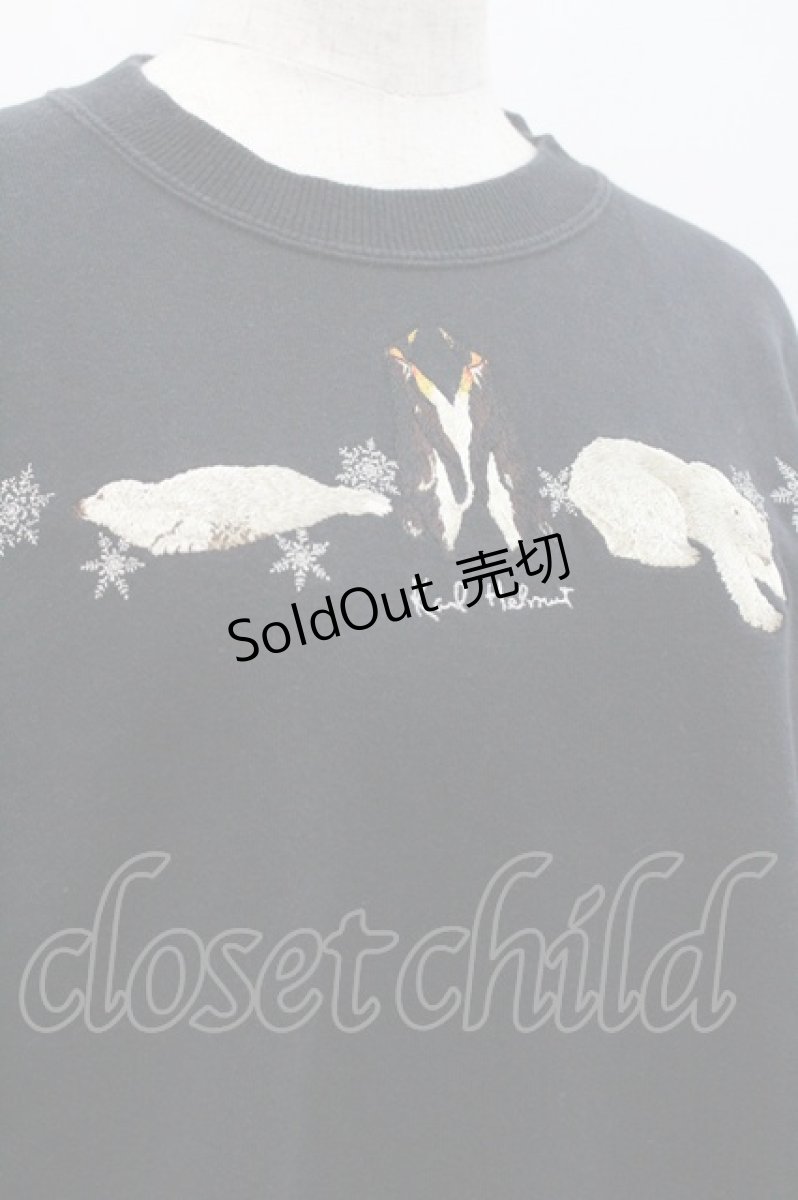 画像4: Karl Helmut / 白くまペンギンアザラシ刺繍プルオーバー L ブラック I-26-01-31-038-EL-TO-SA-ZI (4)