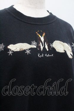 画像4: Karl Helmut / 白くまペンギンアザラシ刺繍プルオーバー L ブラック I-26-01-31-038-EL-TO-SA-ZI