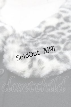 画像3: INGEBORG / レオパードファー襟付きカーディガン L ブラック I-26-01-31-039-LO-TO-SA-ZI