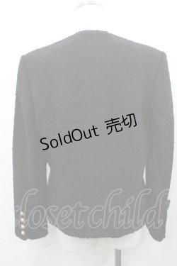 画像2: INGEBORG / ツイード調金ボタンジャケット M ブラック I-26-01-31-041-LO-JA-SA-ZI