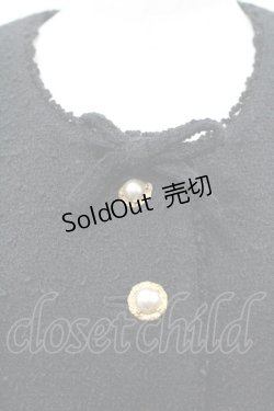 画像3: INGEBORG / ツイード調金ボタンジャケット M ブラック I-26-01-31-041-LO-JA-SA-ZI