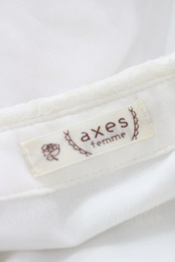画像6: axes femme / メロディ刺繍ケープ袖ブラウス M 白 I-26-01-31-004-AX-BL-SA-ZI