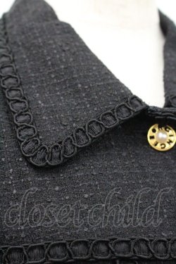 画像3: INGEBORG / ロゴパールボタンジャケット  黒Ｘゴールド I-26-01-31-042-LO-JA-SA-ZI