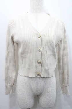 画像1: an another angelus / カリグラフィーローズプリント釦カーディガン  ベージュ I-26-01-31-044-CA-TO-SA-ZI