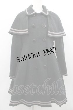 画像1: axes femme POETIQUE / ケープ付きベロアラインコート  黒 I-26-01-31-048-AX-CO-SA-ZI