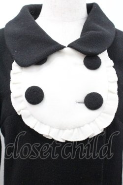 画像3: Ank Rouge / ヨーク襟風コート  黒Ｘ白 I-26-01-31-049-CA-CO-SA-ZI