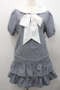 Fi.n.t / ローウエストセーラーチェックシャツワンピース  黒Ｘ白 I-26-01-31-051-CA-OP-SA-ZI