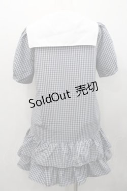 画像2: Fi.n.t / ローウエストセーラーチェックシャツワンピース  黒Ｘ白 I-26-01-31-051-CA-OP-SA-ZI
