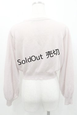 画像2: an another angelus / スミレプリント釦シアーニットカーディガン  ピンク I-26-01-31-006-CA-TO-SA-ZI