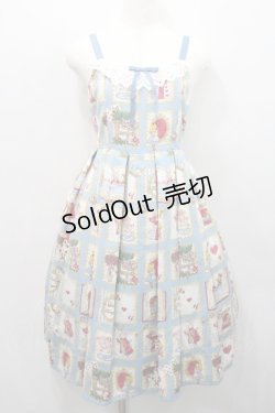 画像1: Shirley Temple / アリス絵本プリントジャンパースカート（Ladies） 154~162 サックス I-26-01-31-053-ET-OP-SA-ZI