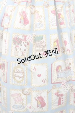 画像4: Shirley Temple / アリス絵本プリントジャンパースカート（Ladies） 154~162 サックス I-26-01-31-053-ET-OP-SA-ZI