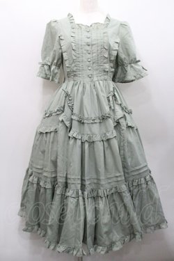 画像1: Chalmiere / フリルロングワンピース M グリーン I-26-01-31-056-0-OP-SA-ZI