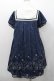 画像2: axes femme kawaii / 星座柄セーラーワンピース M ネイビーＸ白 I-26-01-31-062-AX-OP-SA-ZI (2)
