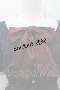 画像3: Secret Honey / ストライプロングシャツワンピース  ネイビーＸボルドー I-26-01-31-063-CA-OP-SA-ZI