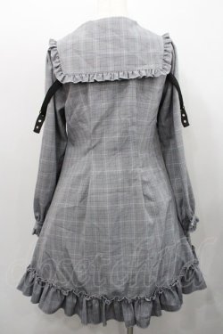 画像2: Amavel / Rosary Frill Aラインワンピース  黒チェック I-26-01-31-064-CA-OP-SA-ZI
