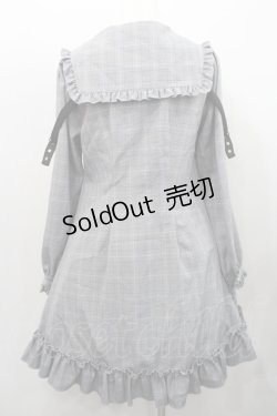 画像2: Amavel / Rosary Frill Aラインワンピース  黒チェック I-26-01-31-064-CA-OP-SA-ZI