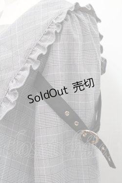 画像4: Amavel / Rosary Frill Aラインワンピース  黒チェック I-26-01-31-064-CA-OP-SA-ZI