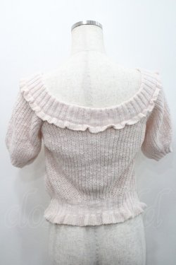 画像2: LIZ LISA / フラワーモチーフ付き半袖パフスリーブニットトップス  ピンク I-26-01-31-008-LO-TO-SA-ZI