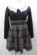 画像1: Ank Rouge / タータンチェック切り替え長袖ワンピース  黒ｘグレーチェック I-26-01-31-069-CA-OP-SA-ZI (1)
