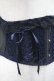 画像3: MR corset / サイド編み上げコルセット  黒Ｘ紺 I-26-01-31-001-PU-ZA-SA-ZI (3)