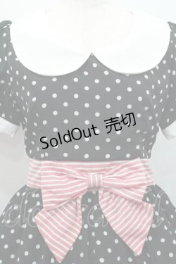 画像3: Ank Rouge / 半袖ドットリボンワンピース  黒Ｘ白Ｘピンク I-26-01-31-070-CA-OP-SA-ZI