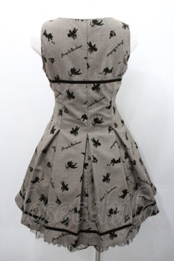 画像2: Ank Rouge / フロッキーチェックジャンパースカート  ブラウン I-26-01-31-071-CA-OP-SA-ZI