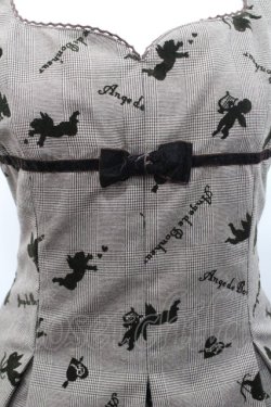 画像3: Ank Rouge / フロッキーチェックジャンパースカート  ブラウン I-26-01-31-071-CA-OP-SA-ZI