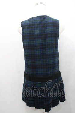 画像2: Ank Rouge / タータンチェックジャンパースカート  グリーンＸネイビーチェック I-26-01-31-072-CA-OP-SA-ZI