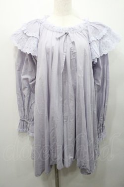 画像1: PINK HOUSE / コットンレース使いチュニックブラウス  ラベンダー I-26-01-31-076-LO-OP-SA-ZI