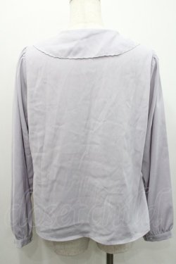 画像2: F i.n.t / ミニブーケカットワーク衿ブラウス  ラベンダー I-26-01-31-009-CA-BL-SA-ZI