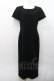 画像1: INGEBORG / キルティング切替半袖ワンピース  黒 I-26-01-31-077-LO-OP-SA-ZI (1)