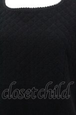 画像3: INGEBORG / キルティング切替半袖ワンピース  黒 I-26-01-31-077-LO-OP-SA-ZI (3)