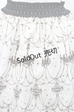 画像3: axes femme / シャンデリア柄スカート  アイボリーＸ黒 I-26-01-31-078-AX-SK-SA-ZI