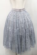axes femme / レースサーキュラーミディスカート  グレー I-26-01-31-079-AX-SK-SA-ZI